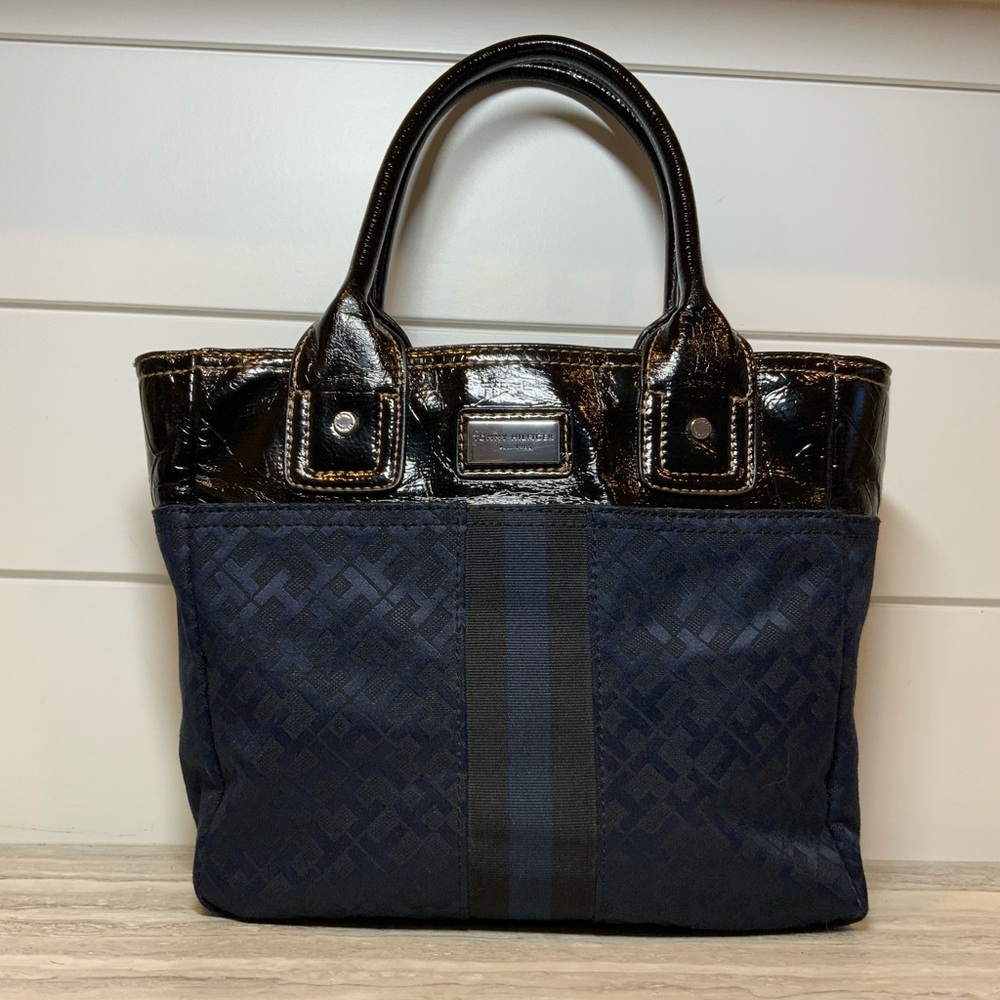 Tommy Hilfiger Navy and Black Tote